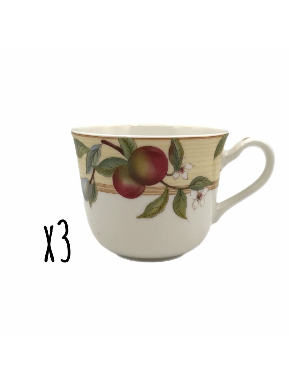 Set of 3 Vintage Homecraft by Noritake Fruit Canyon Teacups